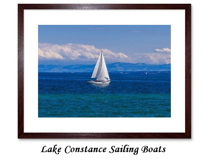 LBoat Lake Constance Constance Water Sailing Boats Framed Print